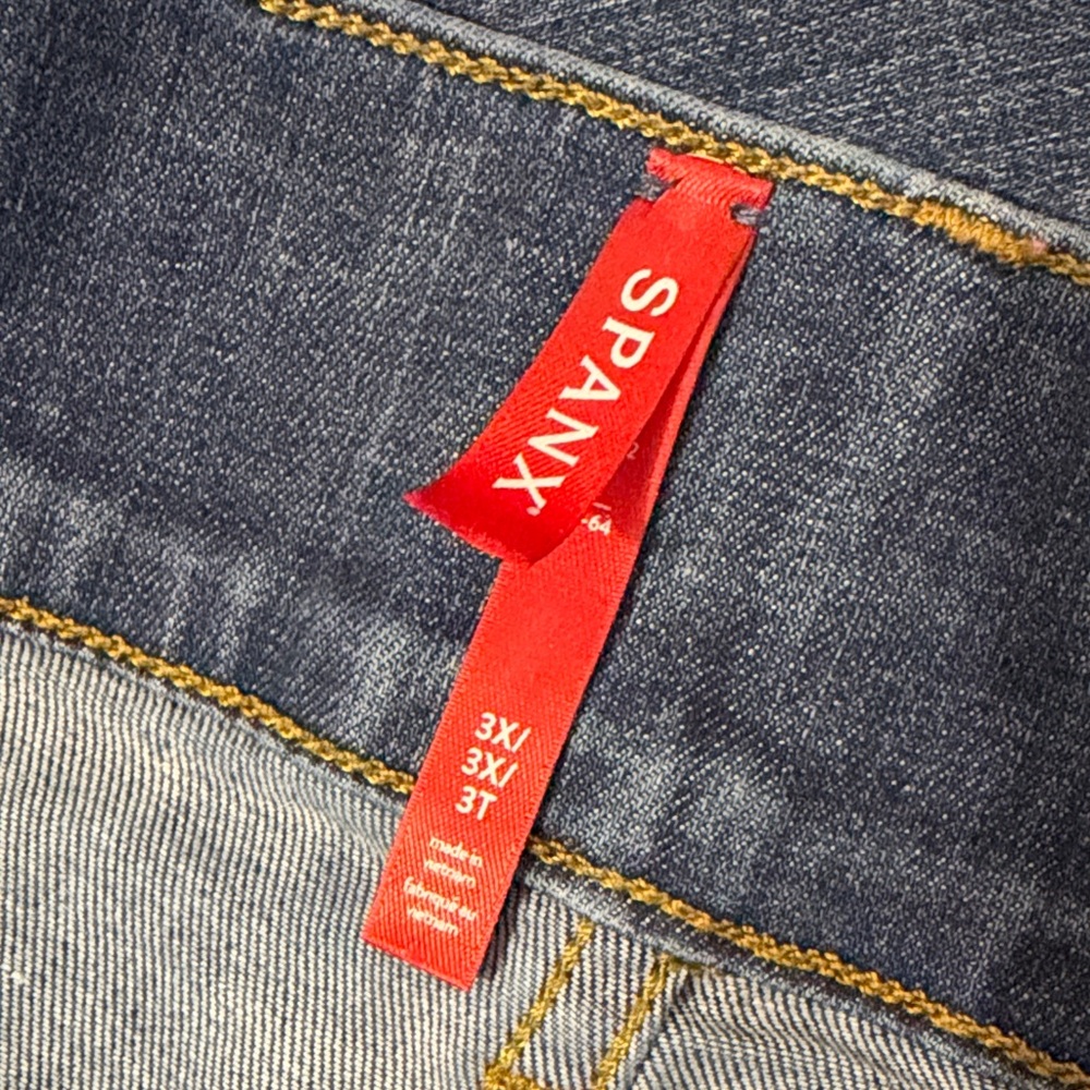 SPANX Every wear Cropped Wide Leg Denim Jeans With Patch Pockets Size 3X - Picture 7 of 12